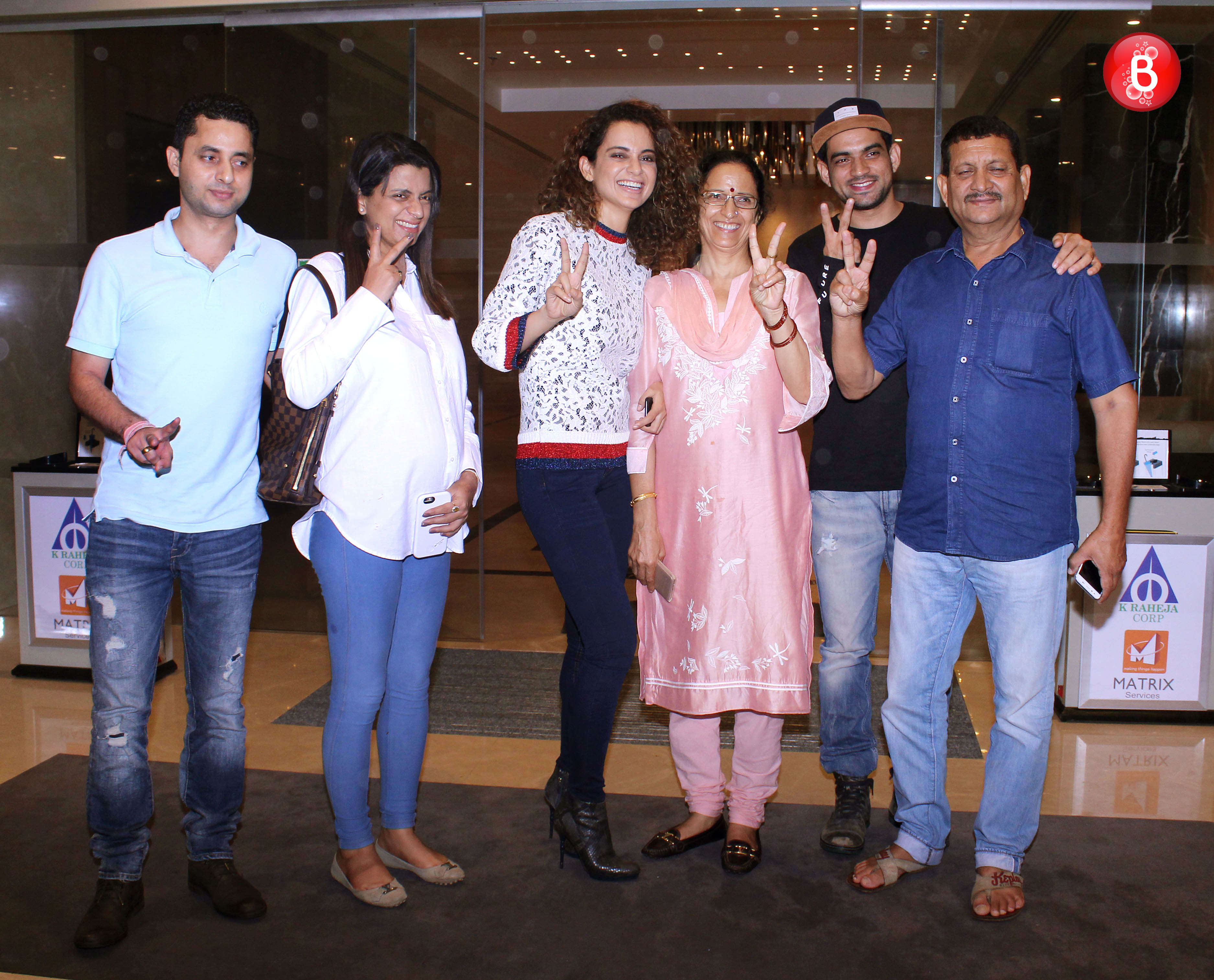 Kangana Ranaut with family