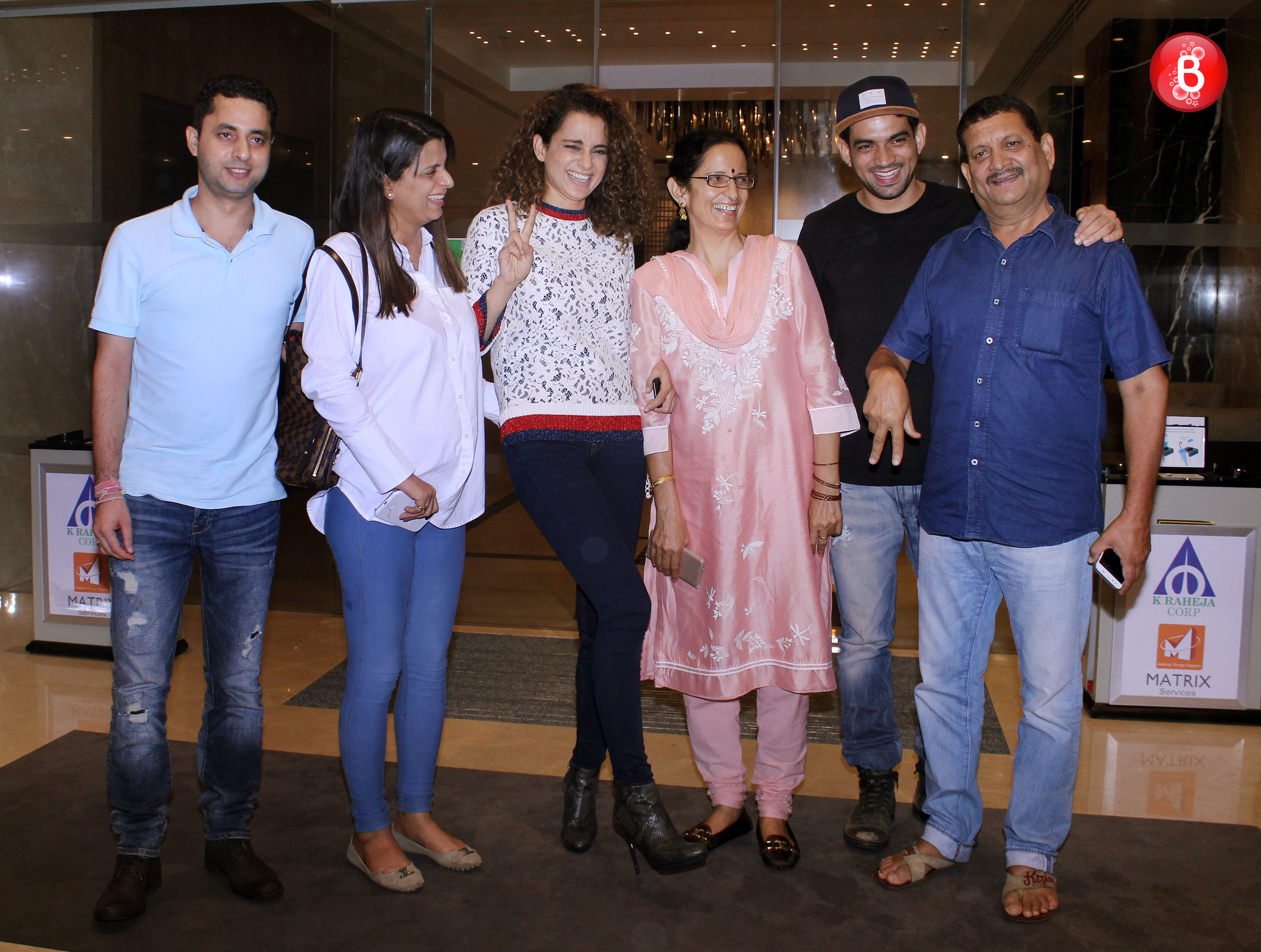 Kangana Ranaut with family