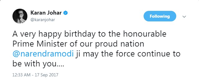 B-Town celebs wishes PM Narendra Modi on his birthday