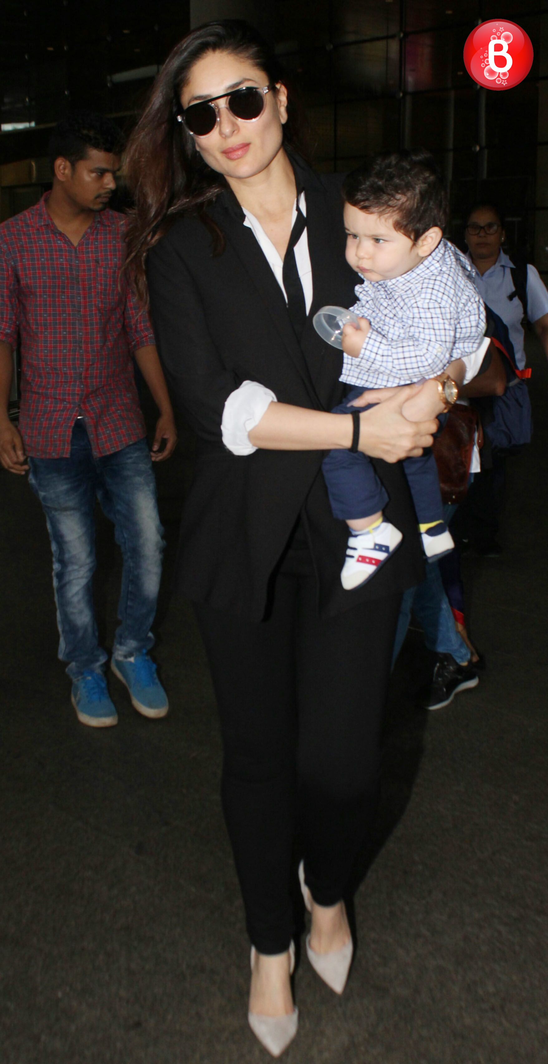 Kareena Kapoor Khan and Taimur Ali Khan return back from Delhi 