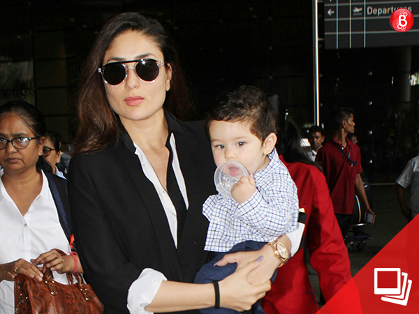 Kareena Kapoor Khan and Taimur Ali Khan return back from Delhi 
