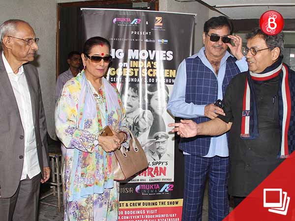 PICS: Shatrughan Sinha attends the screening of his old classic 'Kalicharan', with wife