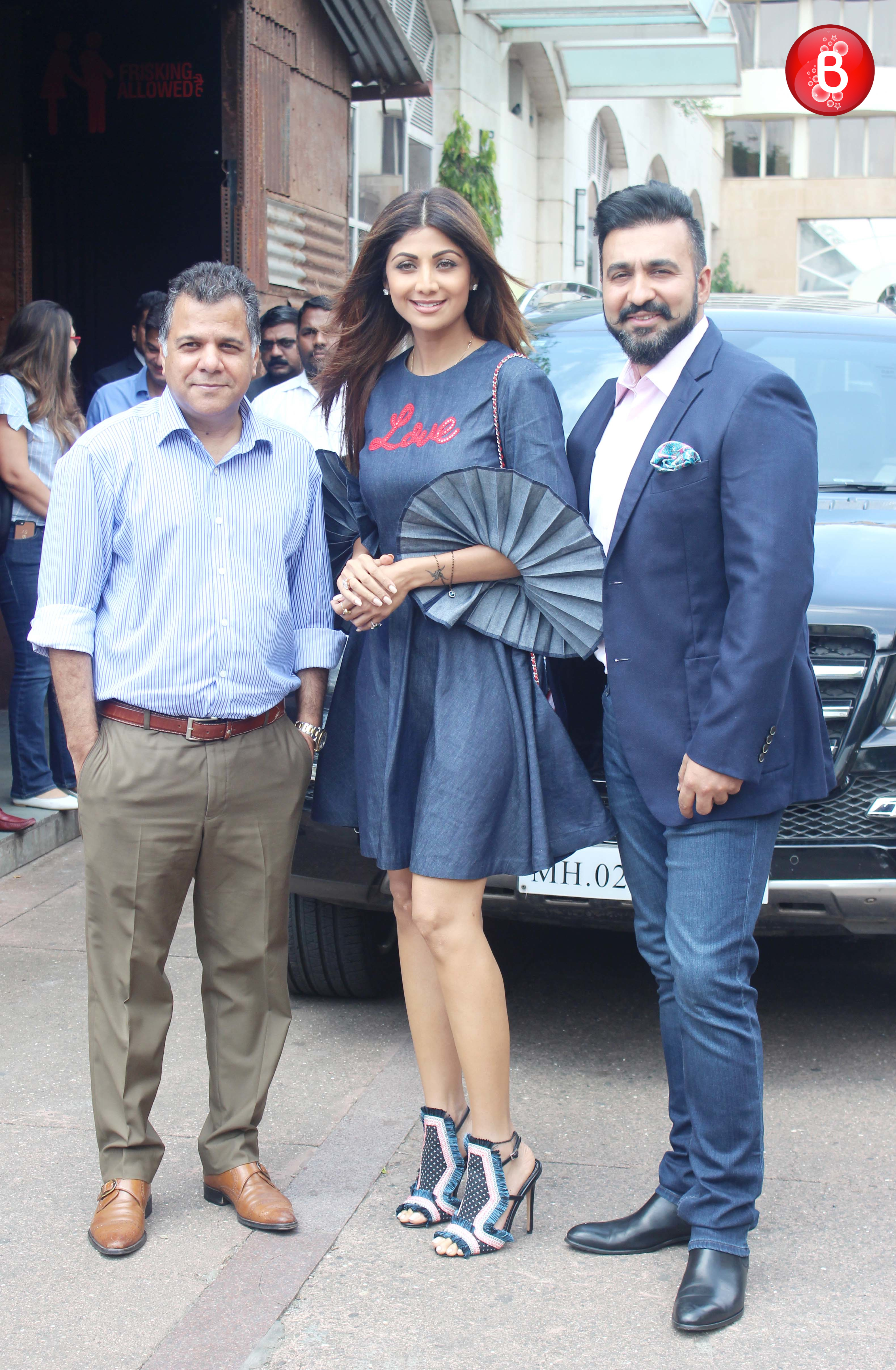 Shilpa Shetty Kundra and Raj Kundra at 'Aunty Boli Lagao Boli' game show event