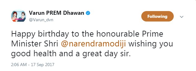 B-Town celebs wishes PM Narendra Modi on his birthday