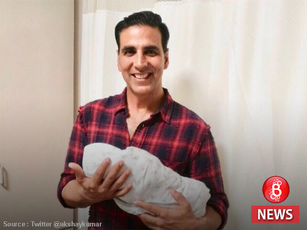 First Picture: Friend Akshay Kumar poses with Asin's daughter