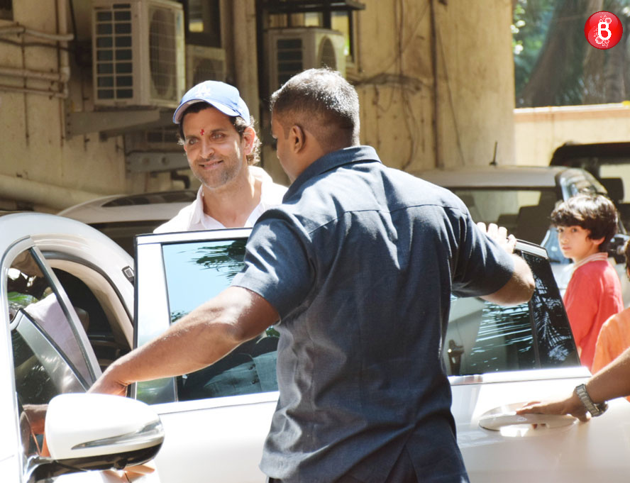 Hrithik Roshan outside his office