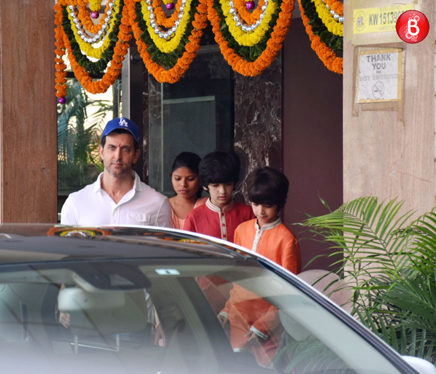 Hrithik Roshan outside his office