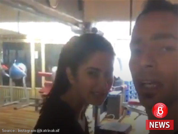 Katrina Kaif with her trainer