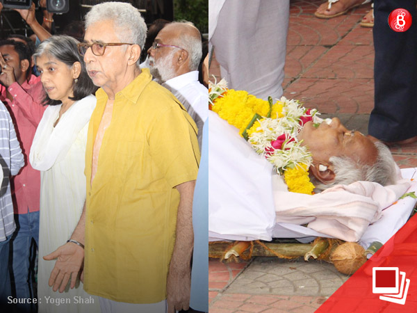 PICS: Naseeruddin Shah, Ratna Pathak Shah and others pay their last respects to Kundan Shah