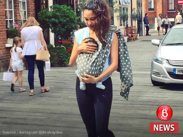 Lisa Haydon with baby