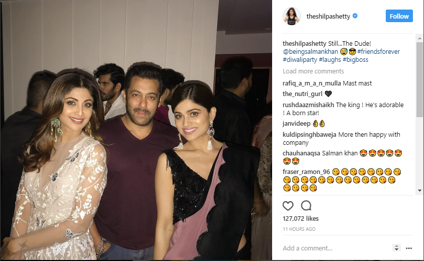 Shilpa Shetty, Salman Khan and Shamita Shetty