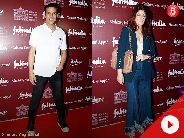 Twinkle Khanna and Akshay Kumar at 'Salaam Noni Appa' play