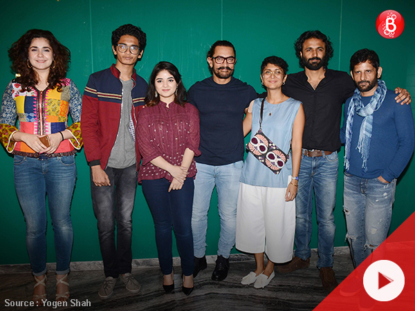 Aamir Khan, Zaira Wasim, Kiran Rao and team at 'Secret Superstar' success party