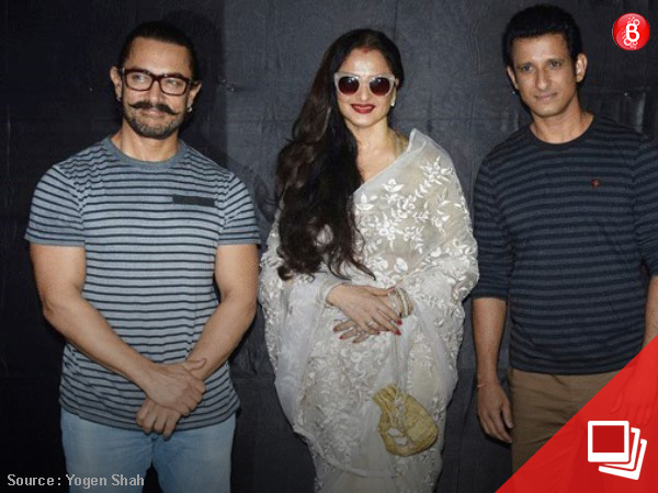 The evergreen Rekha graces special screening of 'Secret Superstar'. See PICS