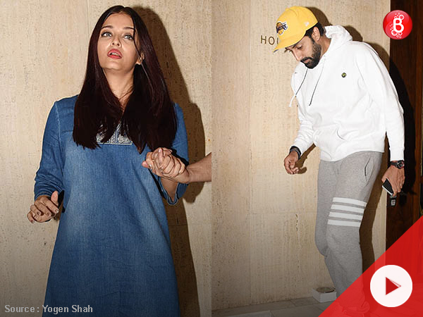 Abhishek Bachchan and Aishwarya Rai's spotted video