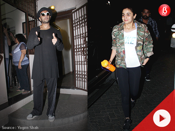 Ranveer Singh and Alia Bhatt at Shankar Mahadevan's studio