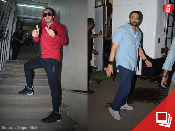 Ranveer Singh and Rohit Shetty in Mehboob Studios
