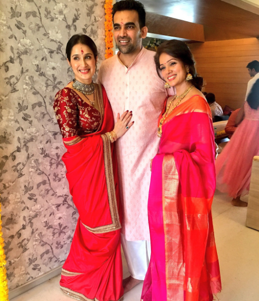 Sagarika Ghatge, Zaheer Khan, Vidya Malavade