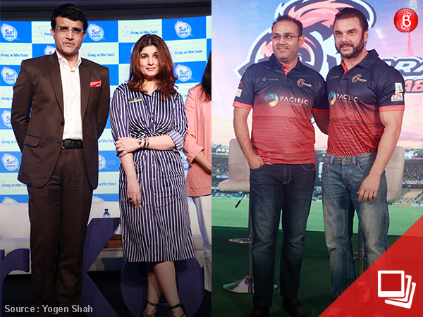 Twinkle-Saurav, Sohail-Sehwag. When Bollywood and cricket united for special events. SEE PICS
