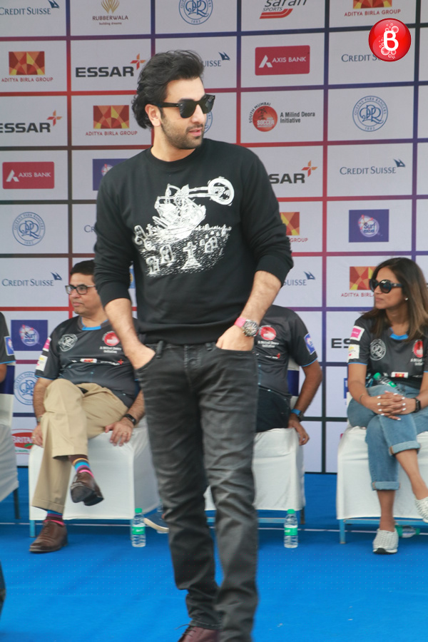Ranbir Kapoor at a football event