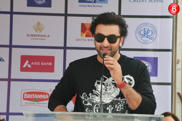 Ranbir Kapoor at a football event