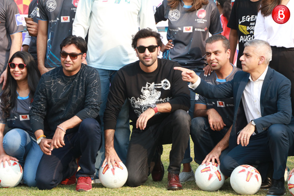 Ranbir Kapoor at a football event