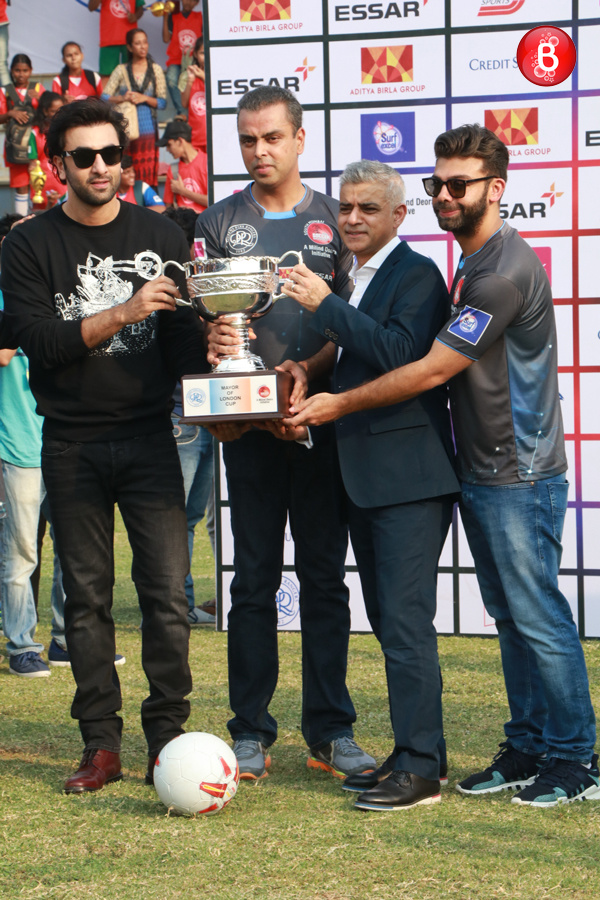 Ranbir Kapoor at a football event