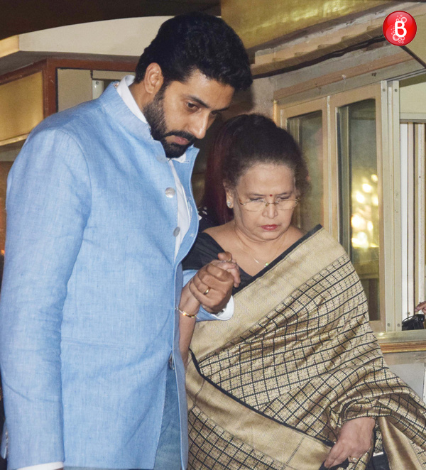 Abhishek Bachchan spotted with his family at a function 