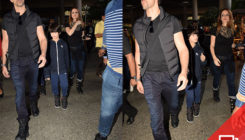 Hrithik and Sussanne return to the bay with their kids, get clicked at the airport