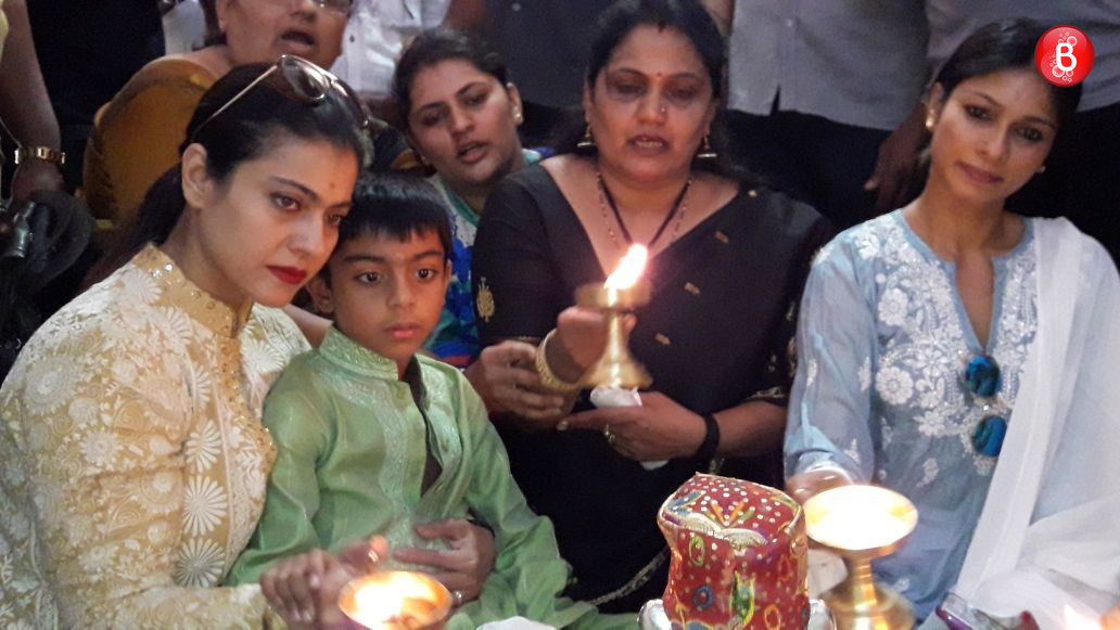 Kajol, Yug, Tanisha and Tanuja Mukherjee