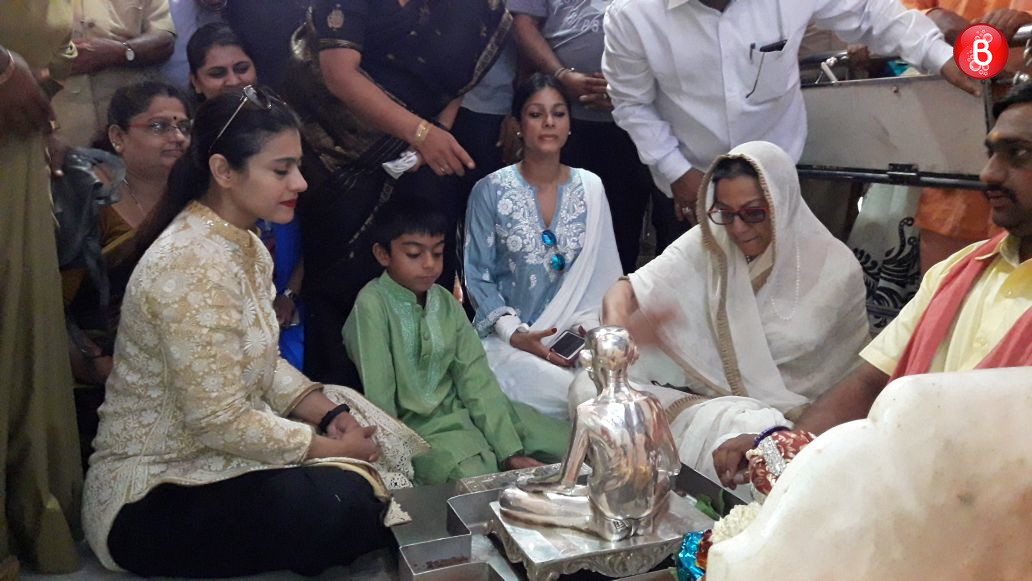 Kajol, Yug, Tanisha and Tanuja Mukherjee