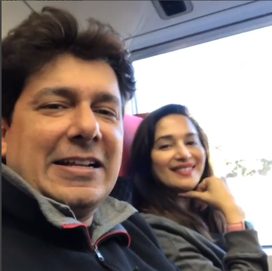 Madhuri and her husband in Japan.