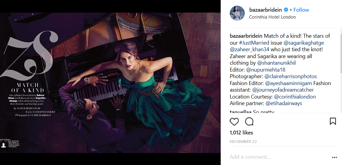 Sagarika Ghatge and Zaheer Khan photos