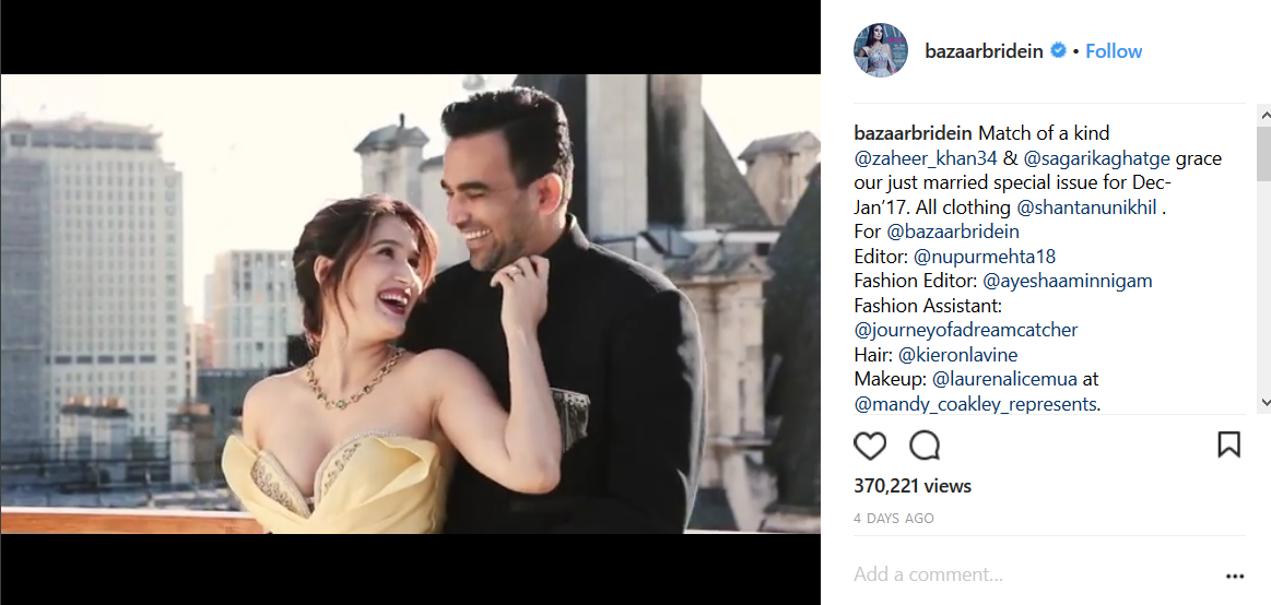 Sagarika Ghatge and Zaheer Khan photos