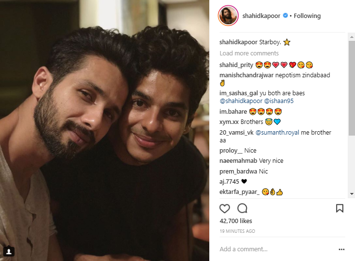 Shahid Kapoor and Ishaan Khatter