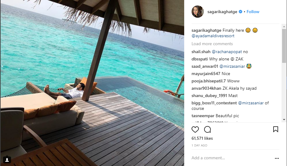 Sagarika Ghatge and Zaheer Khan