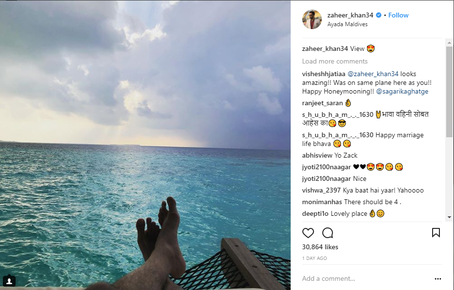 Sagarika Ghatge and Zaheer Khan