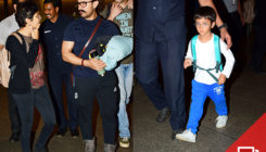 Azad has a stare game with cameras, while Aamir-Kiran talk on. VIEW PICS