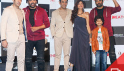 R Madhavan and Amit Sadh get clicked at the trailer launch of 'Breathe'. SEE PICS