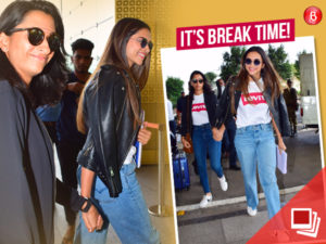 Deepika Padukone spotted with her sister Anisha Padukone at the airport