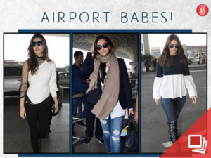 Sonam, Kriti and Vaani at the airport