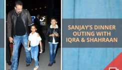 Sanjay Dutt sans Maanayata steps out for a dinner along with kids Iqra and Shahraan