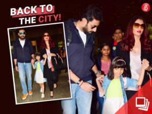 Abhishek Bachchan, Aishwarya Rai Bachchan and Aaradhya