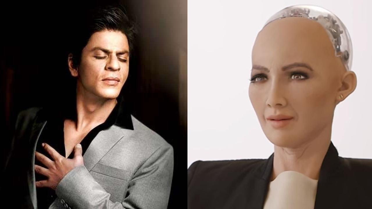 Image result for robot sophia favorite actor is SRK