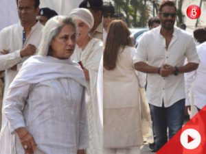 Watch: Ahead of Sridevi's funeral, Jaya Bachchan and Ajay-Kajol reach out to pay their last respects