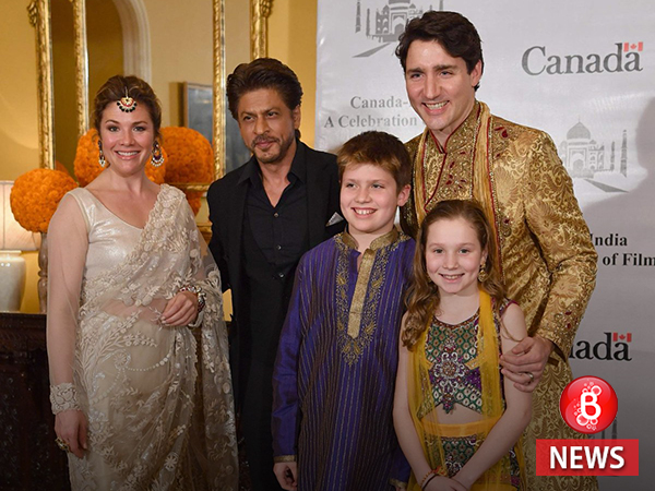 shah rukh khan meets Justin Trudeau and his family
