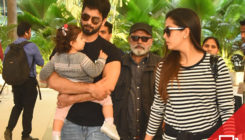 Pics: Shahid back in Mumbai with his family. Will they visit the Kapoor residence?