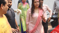 PICS: Hema Malini's Holi was oh-so-colourful as she celebrated the festival with daughter Esha