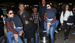 PICS: Ajay Devgn flies off to an undisclosed location with family to celebrate his birthday