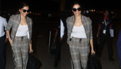 Spotted: A decked up Deepika Padukone leaves Mumbai with loads of smile and style